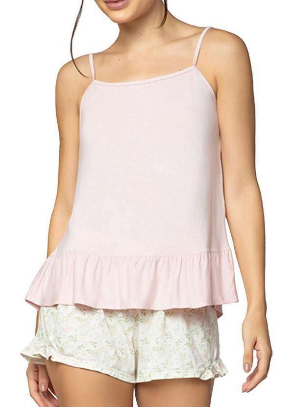 Lupo - Pijama Feminino Curto Lupo 24621-001 5030-Rosa