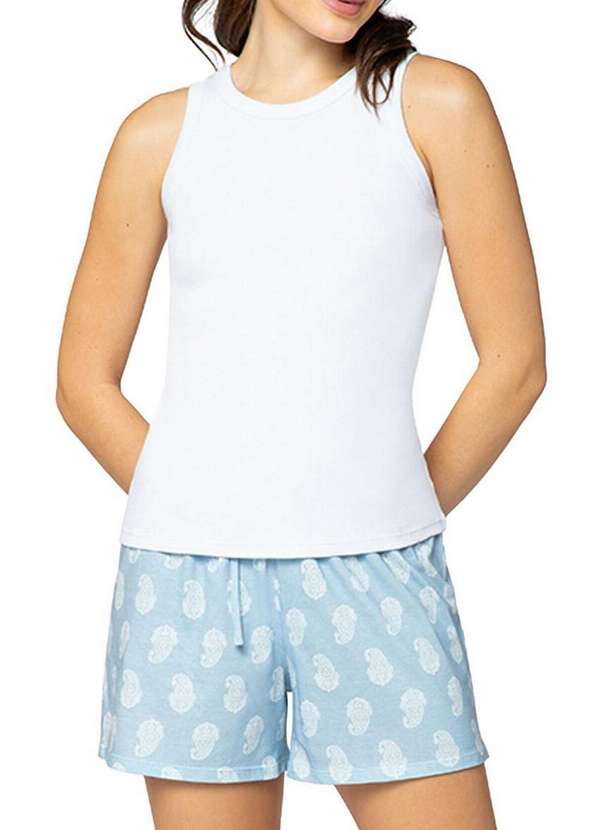 Lupo - Pijama Feminino Curto Lupo 24653-001 1110-Branca