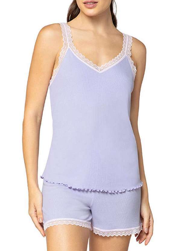 Lupo - Pijama Feminino Curto Lupo 24657-001 2070-Lilás