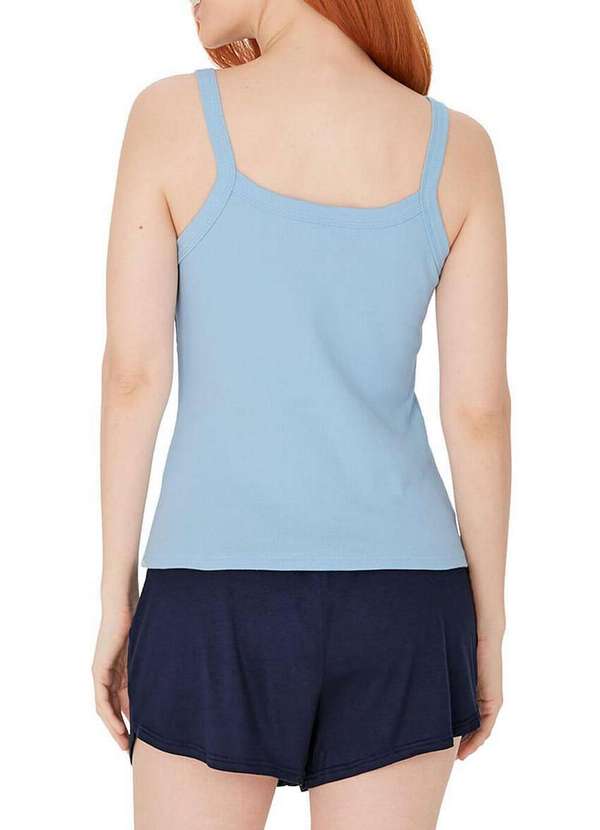 Malwee - Pijama Feminino Curto Malwee 1000120741 70035-Azul 2