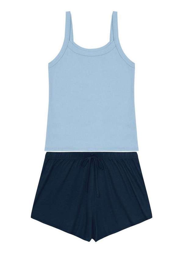 Malwee - Pijama Feminino Curto Malwee 1000120741 70035-Azul 4