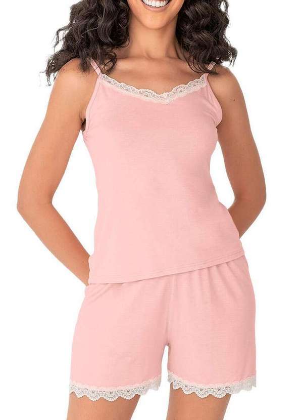 Malwee - Pijama Feminino Curto Malwee 1000122408 01949-Rosa