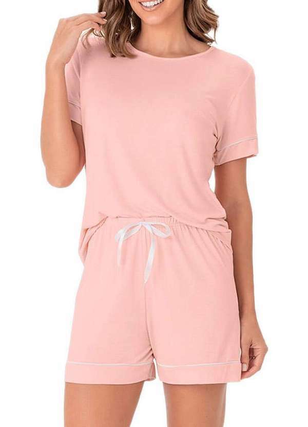 Malwee - Pijama Feminino Curto Malwee 1000122420 01949-Rosa