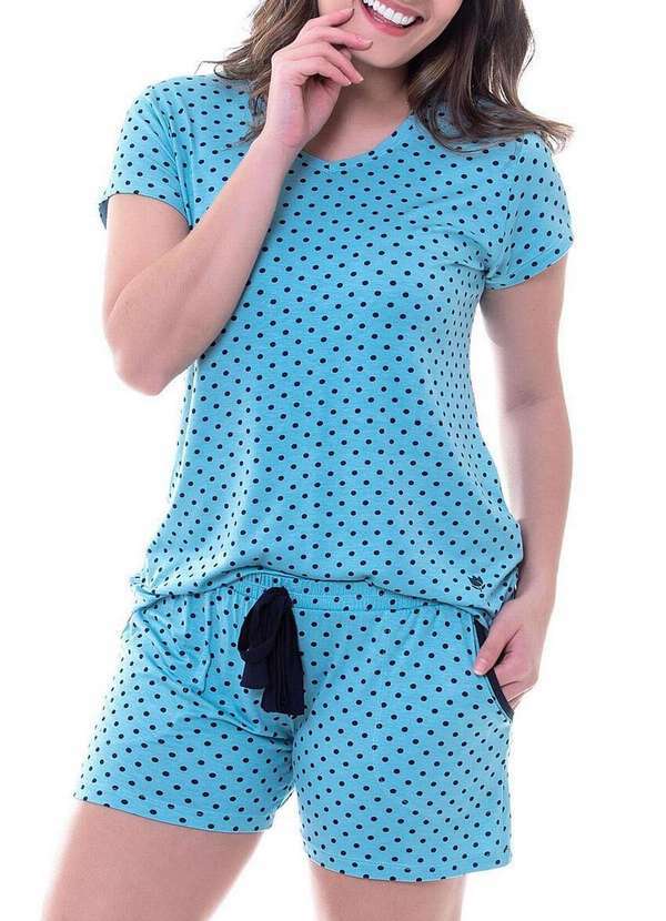 Podiun - Pijama Feminino Curto Podiun 225036 Verde