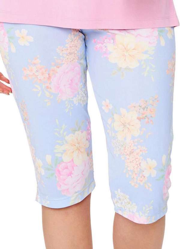 Podiun - Pijama Feminino Curto Podiun 255018 343-Floral-Acapulco 4