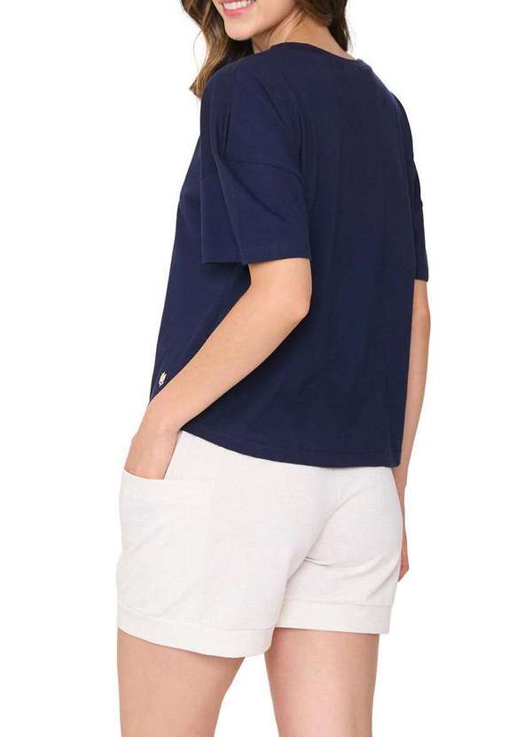 Podiun - Pijama Feminino Curto Podiun 255034 003-Marinho 2