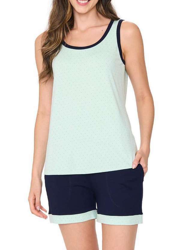Podiun - Pijama Feminino Curto Podiun 255055 389-Poá-Vd.-Tranquilo