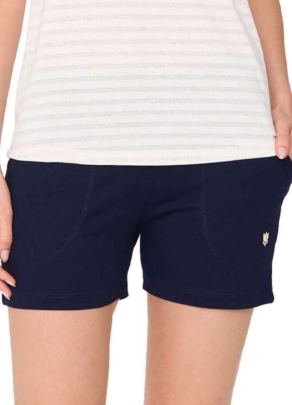 Podiun - Pijama Feminino Curto Podiun 255056 374-Listrado-Natural 4