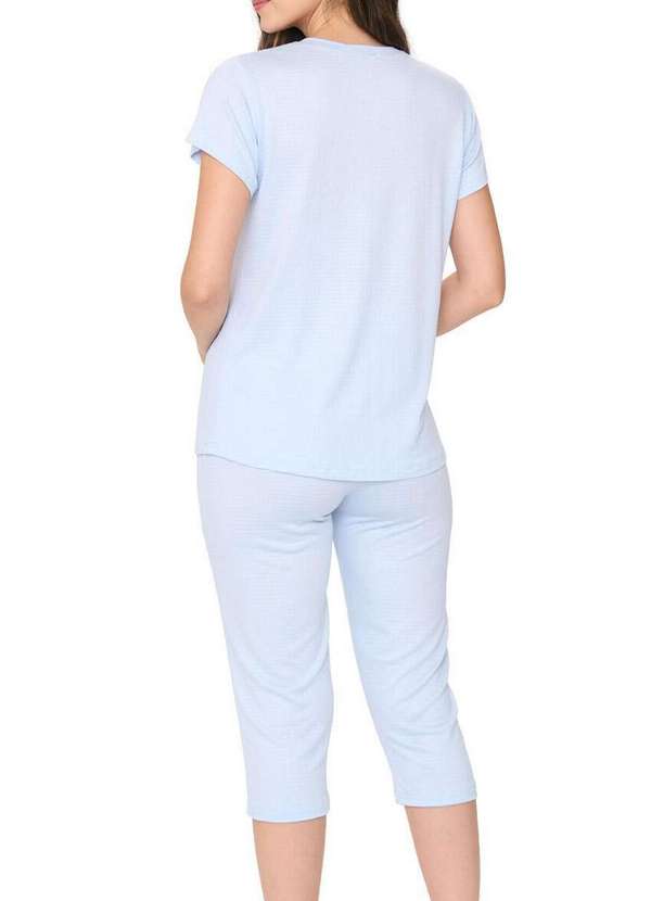 Podiun - Pijama Feminino Curto Podiun 255063 375-Azul-Brisa 2