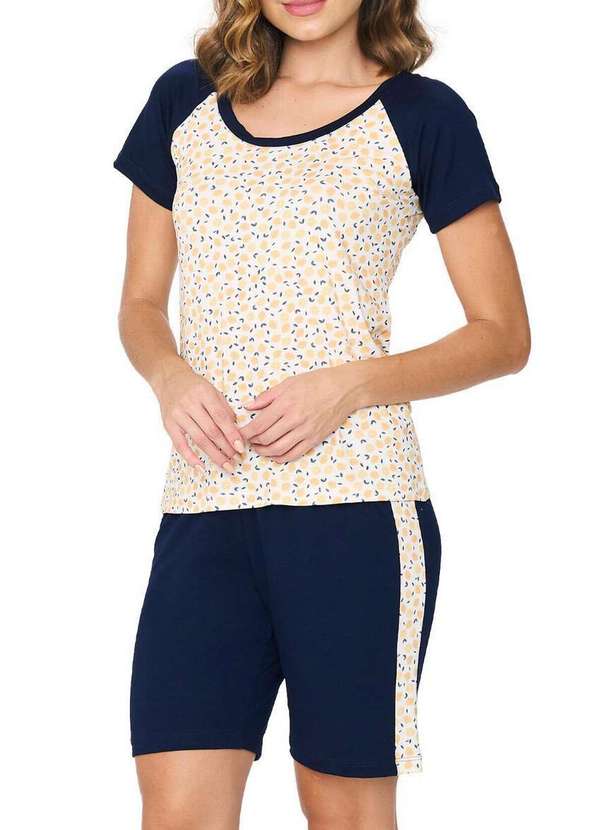 Podiun - Pijama Feminino Curto Podiun 255096 345-Lima-Limão