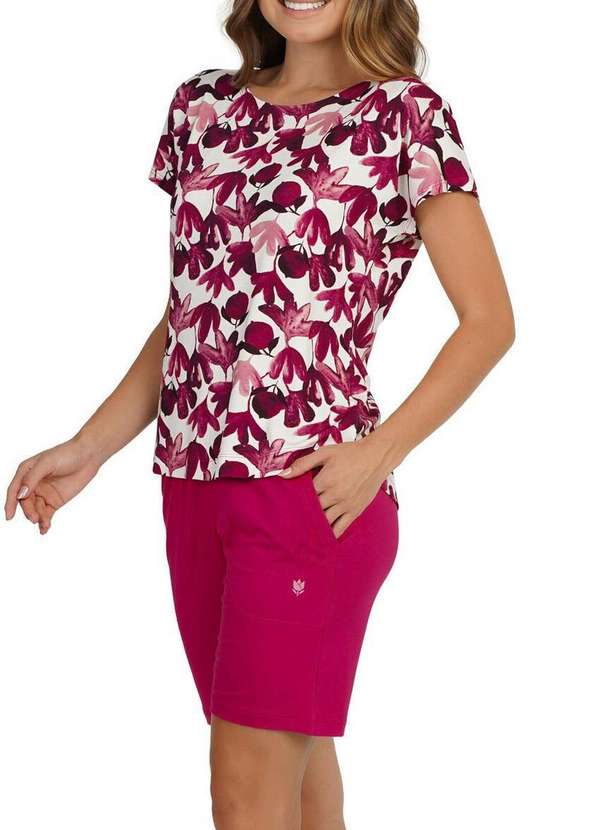 Podiun - Pijama Feminino Curto Podiun 255105 416-Floral-Monet 3