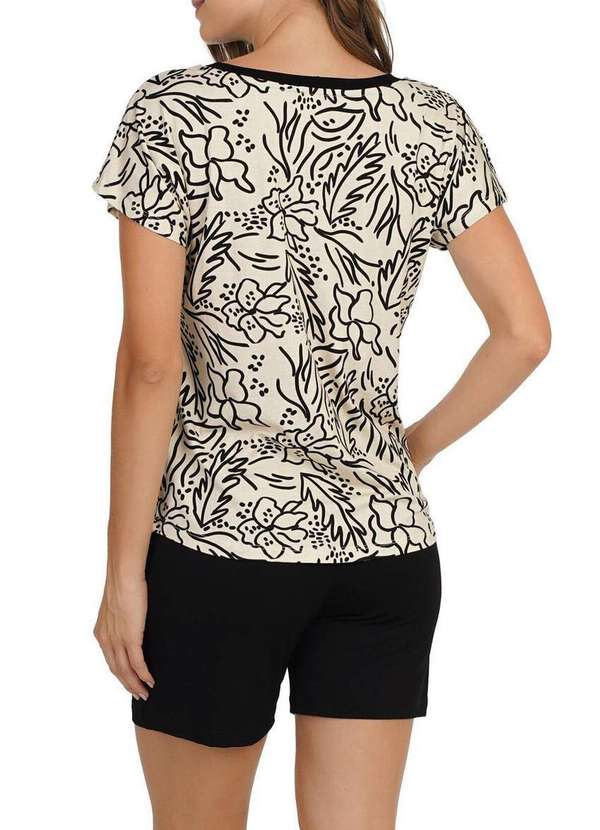 Podiun - Pijama Feminino Curto Podiun 255134 415-Floral-Étnico 2