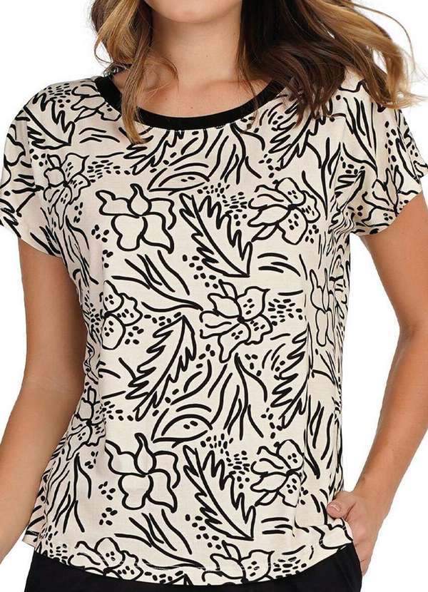 Podiun - Pijama Feminino Curto Podiun 255134 415-Floral-Étnico 4