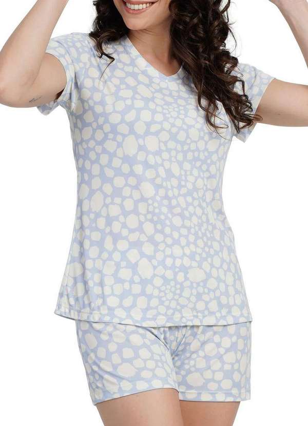 Podiun - Pijama Feminino Curto Podiun 265006 496-Rastro-De-Chuva 3