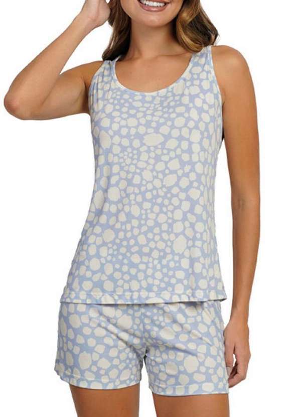 Podiun - Pijama Feminino Curto Podiun 265007 496-Rastro-De-Chuva