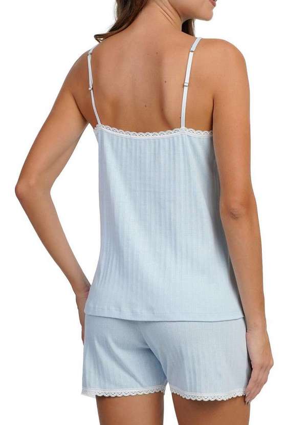 Podiun - Pijama Feminino Curto Podiun 265027 488-Azul-Aura 2