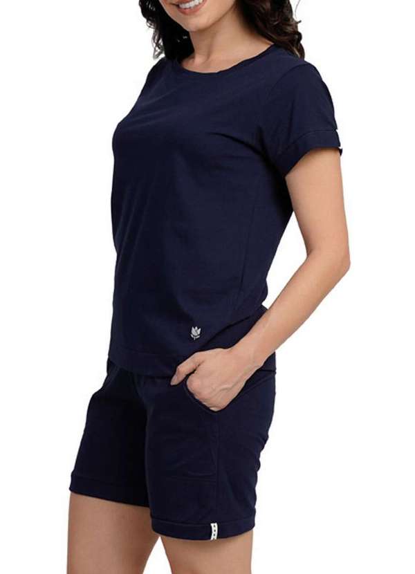 Podiun - Pijama Feminino Curto Podiun 265035 003-Marinho 3