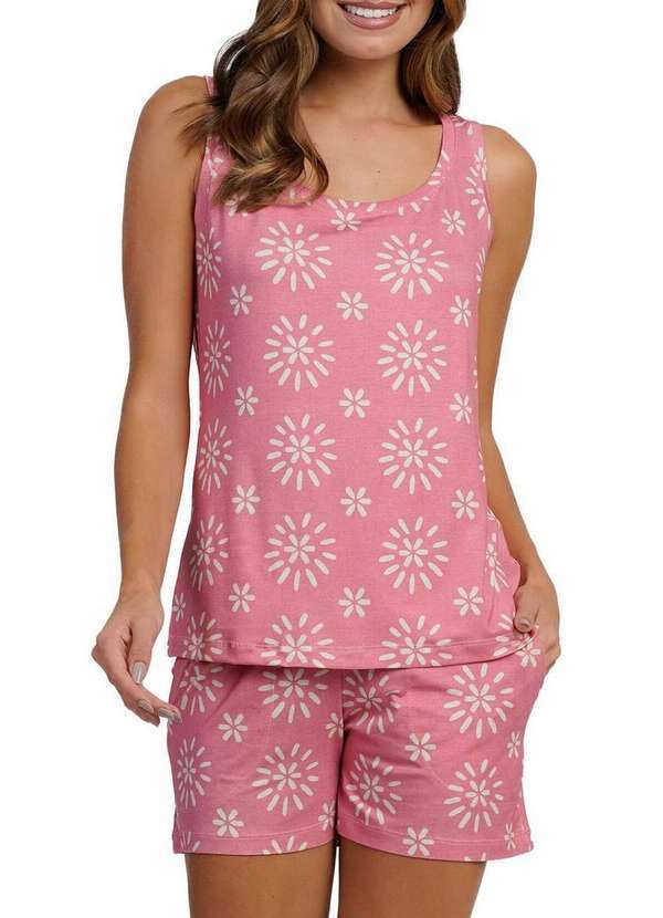 Podiun - Pijama Feminino Curto Podiun 265047 465-Dente-De-Leão
