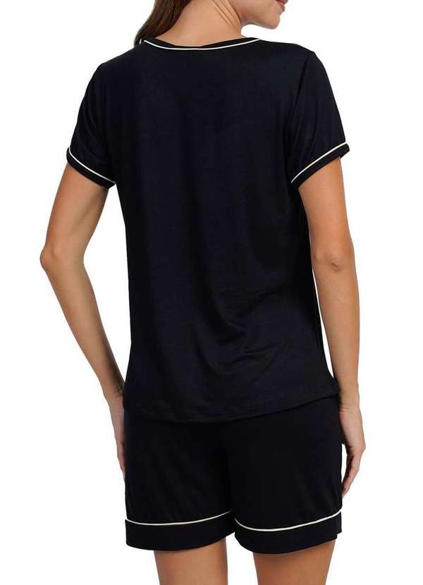 Podiun - Pijama Feminino Curto Podiun 265091 002-Preto 2