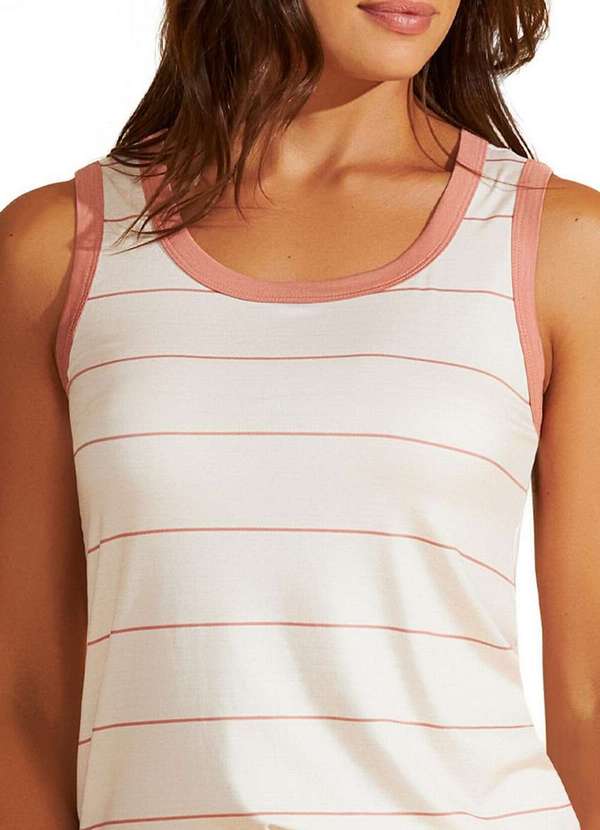 Recco - Pijama Feminino Curto Recco 18052 21370-List.-Palha-Com-Marrocos 2