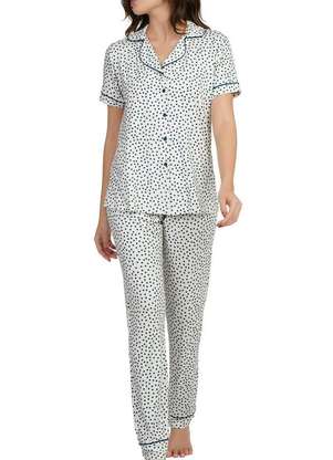 Pijama Feminino Longo com Abertura Podiun 255121 - PODIUN