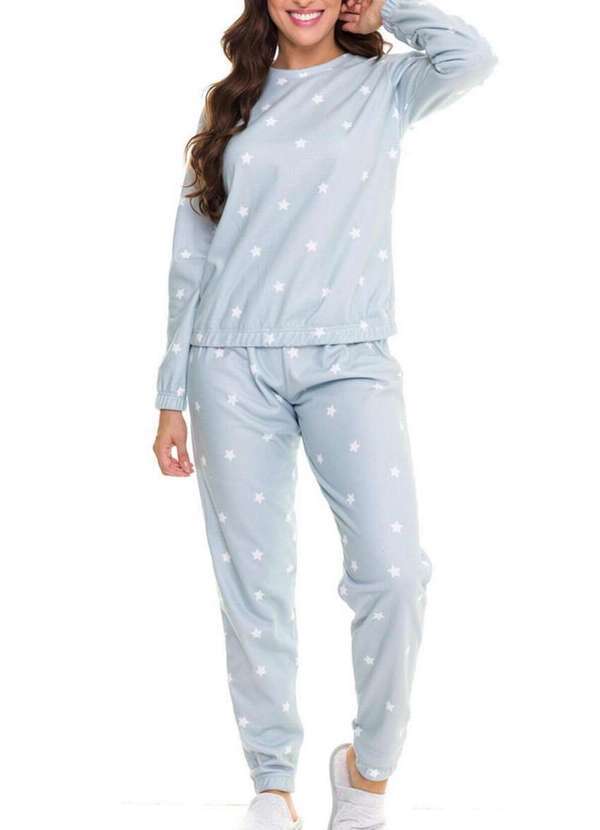 Daisydays - Pijama Feminino Longo Daisydays 26.38.0005 Azul