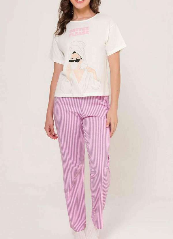 Espaço Pijama - Pijama Feminino Longo Espaço Pijama 4010069 Rosa