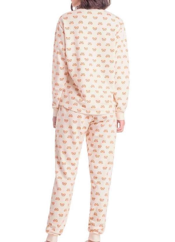 Espaço Pijama - Pijama Feminino Longo Espaço Pijama 4010092 Off-White-Ursos 2