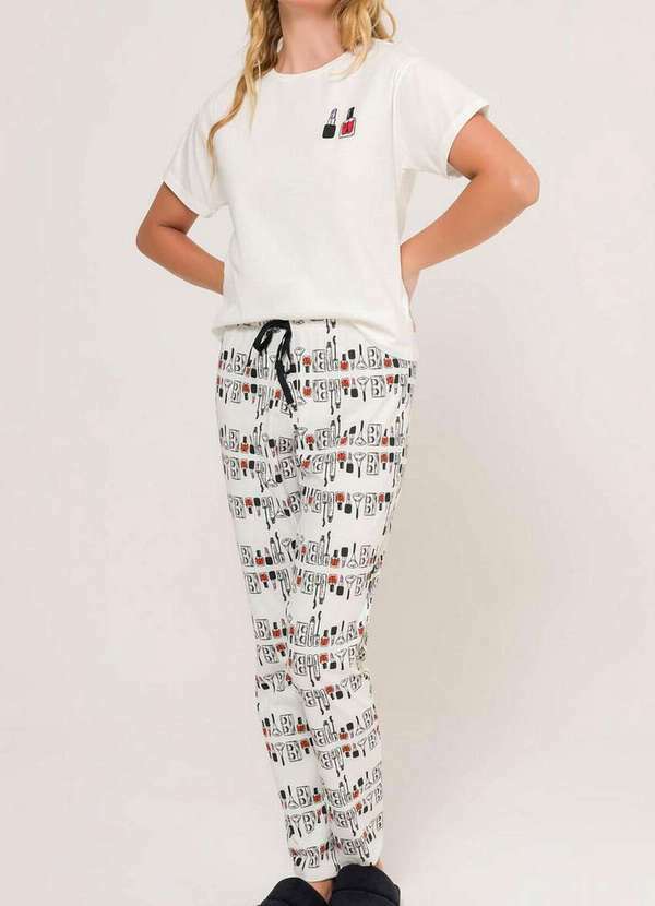 Espaço Pijama - Pijama Feminino Longo Espaço Pijama 4010125 Branco