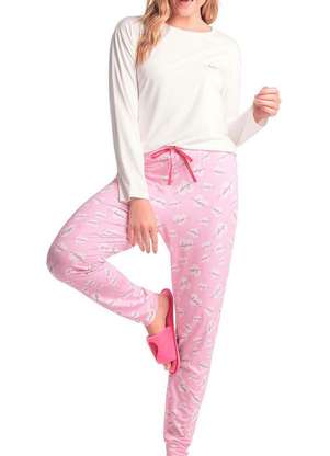 Pijama Feminino Longo Espaço Pijama 4010332 - ESPAÇO PIJAMA