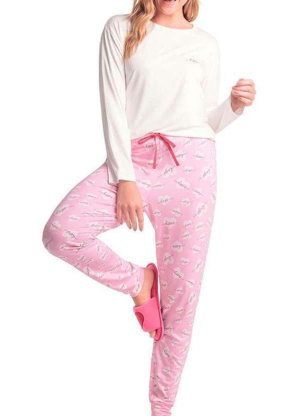 Espaço Pijama - Pijama Feminino Longo Espaço Pijama 4010332 Rosa