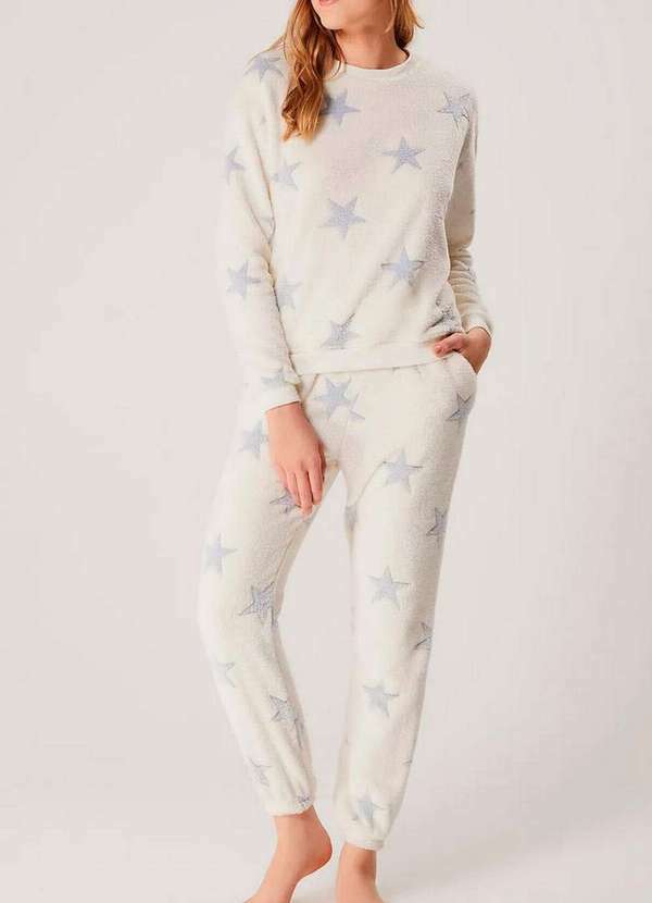 Hering - Pijama Feminino Longo Hering Kg4f 1c-Off-White