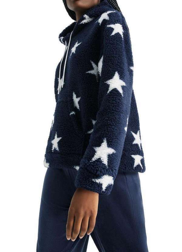 Hering - Pijama Feminino Longo Hering Kguu 1b-Azul-Escuro
