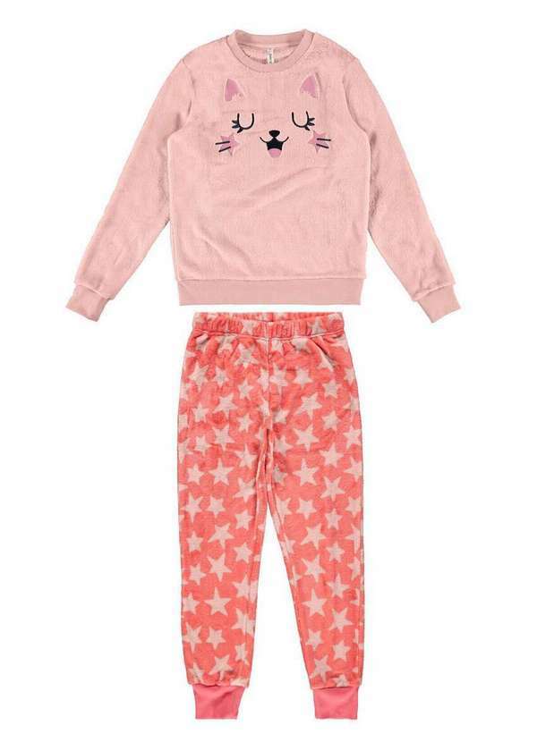 Malwee - Pijama Feminino Longo Malwee 1000103814 Cb66a-Rosa