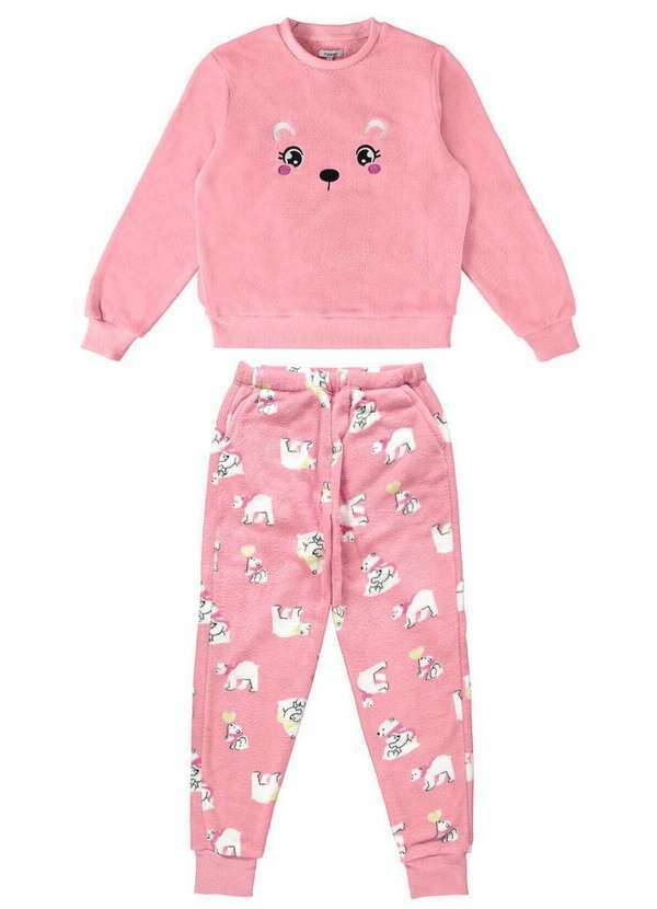 Malwee - Pijama Feminino Longo Malwee 1000115354 02183-Rosa
