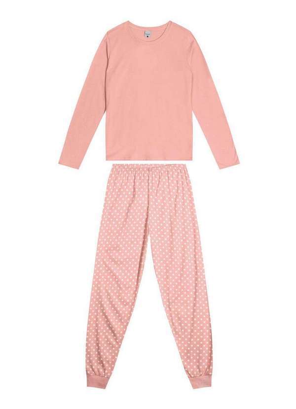 Malwee - Pijama Feminino Longo Malwee 1000117595 01269-Rosa