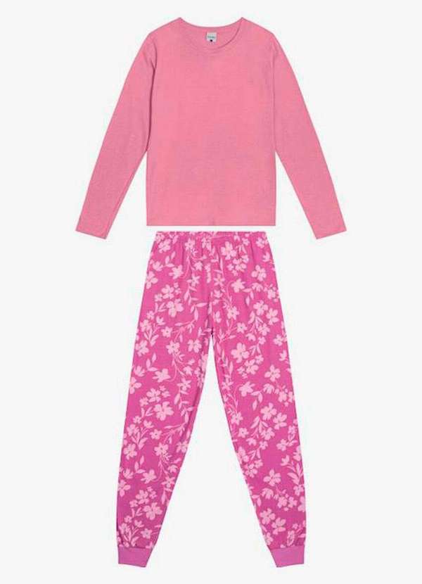 Malwee - Pijama Feminino Longo Malwee 1000117595 70016-Rosa