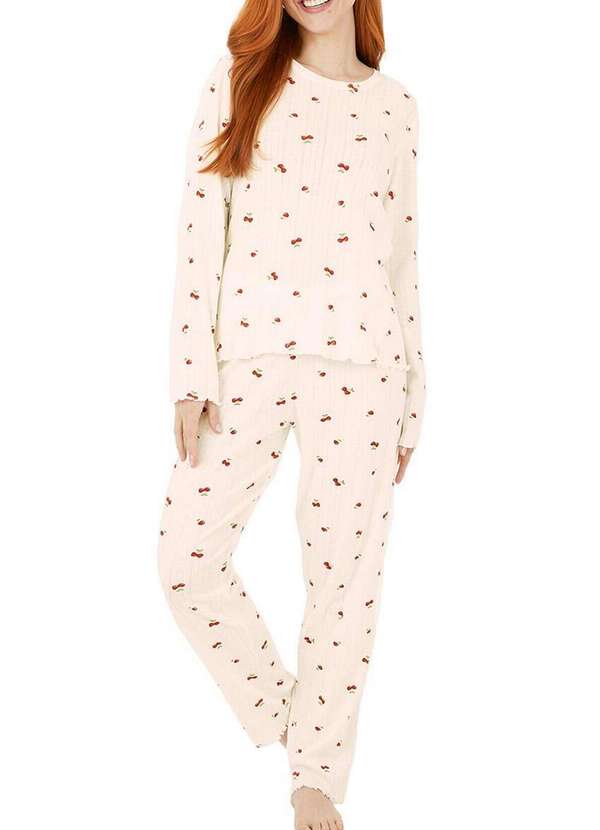Malwee - Pijama Feminino Longo Malwee 1000126862 Dp45a-Off-White 4