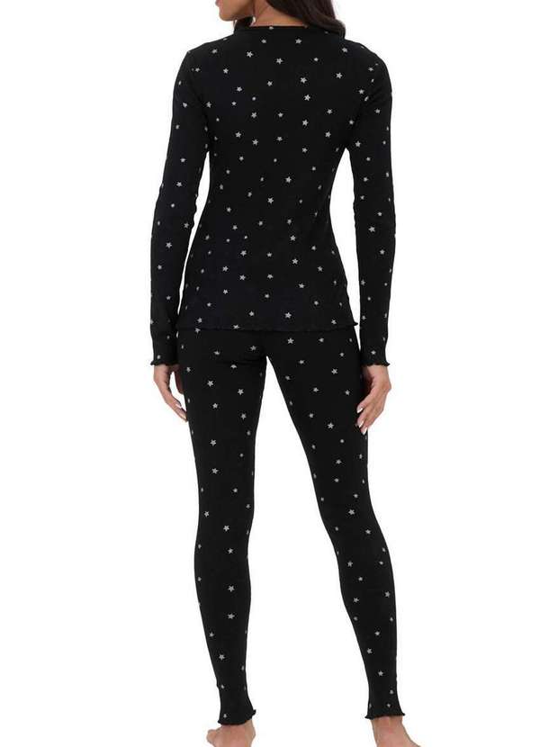 Malwee - Pijama Feminino Longo Malwee 1000128770 Dq91a-Preto 2