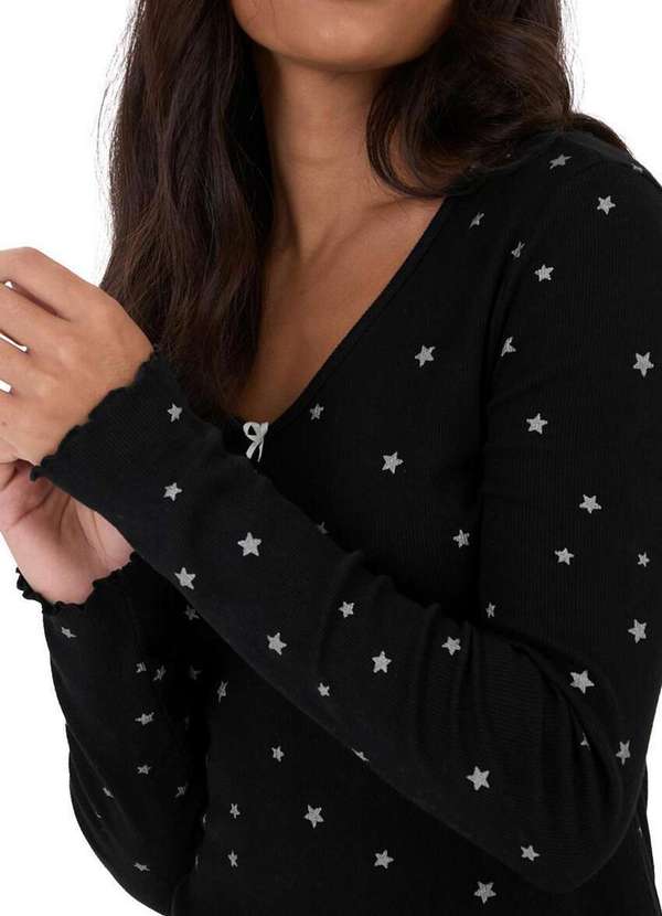 Malwee - Pijama Feminino Longo Malwee 1000128770 Dq91a-Preto 3