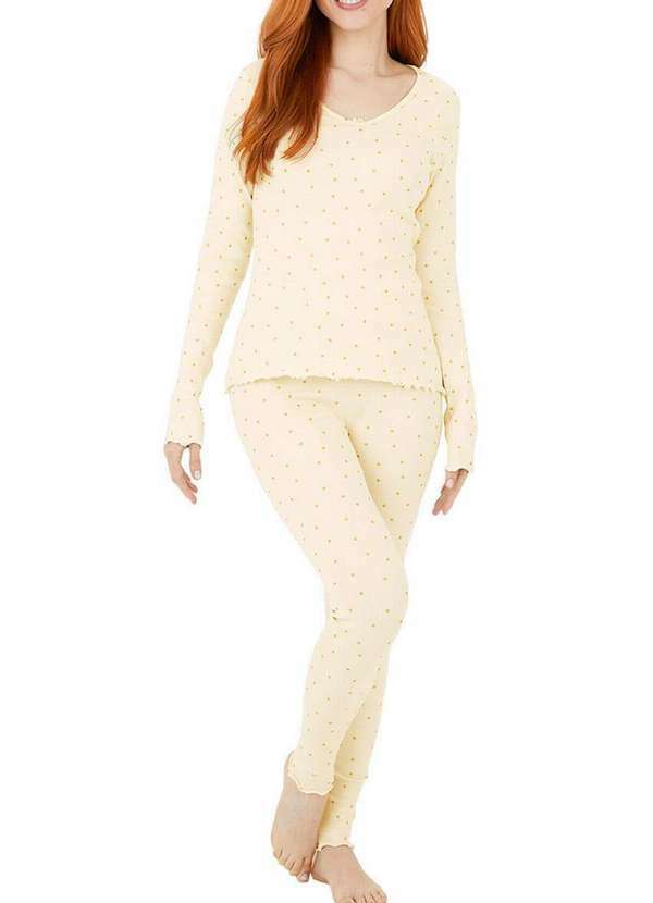 Malwee - Pijama Feminino Longo Malwee 1000128770 Dq92a-Bege