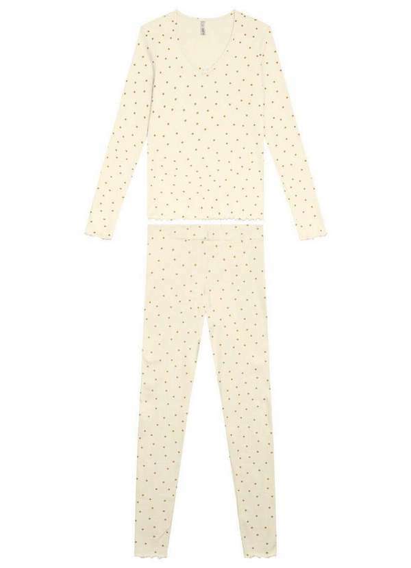 Malwee - Pijama Feminino Longo Malwee 1000128770 Dq92a-Bege 4