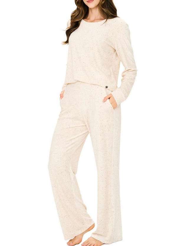 Podiun - Pijama Feminino Longo Podiun 245151 291-Botonê-Merengue