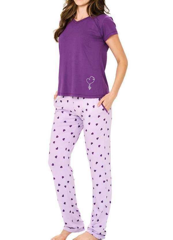 Podiun - Pijama Feminino Longo Podiun 245174 324-Canção