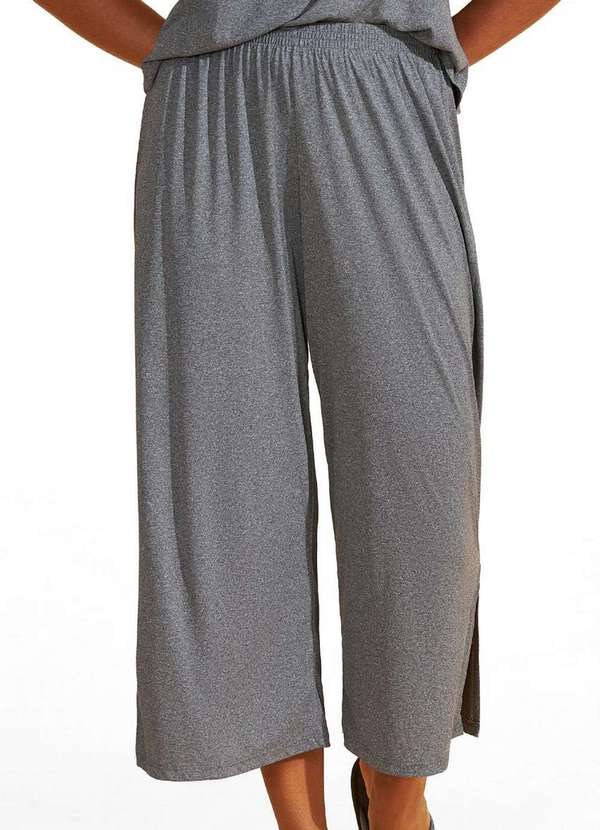 Recco - Pijama Feminino Longo Recco 17951 00134-Mescla-Cinza 4