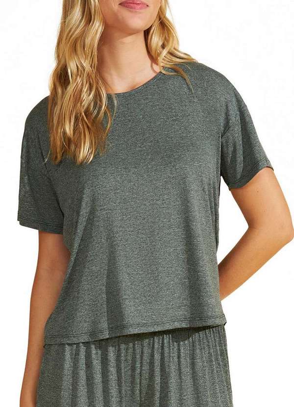 Recco - Pijama Feminino Longo Recco 17951 19301-Mescla-Verde-Veneza 3