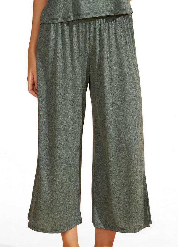 Recco - Pijama Feminino Longo Recco 17951 19301-Mescla-Verde-Veneza 4