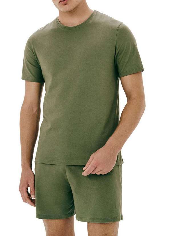 Hering - Pijama Masculino Curto Hering 7c7r Eau-Verde