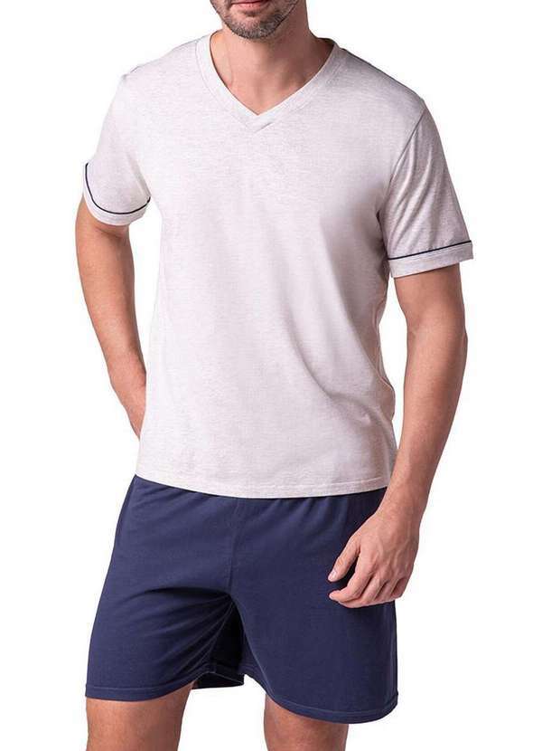 Lupo - Pijama Masculino Curto Lupo 28000-001 2805-Marinho