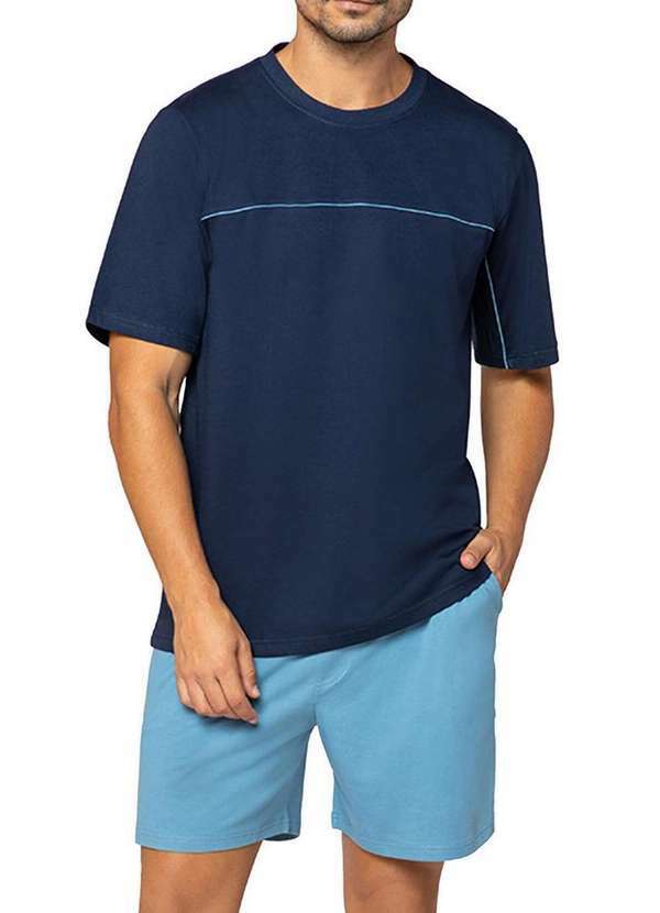 Lupo - Pijama Masculino Curto Lupo 28608-001 2805-Marinho